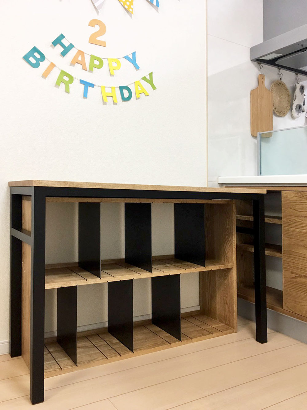 リメイク・カウンター収納、デスク