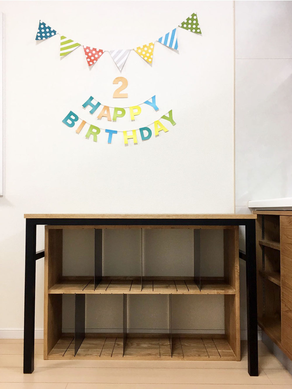 リメイク・カウンター収納、デスク