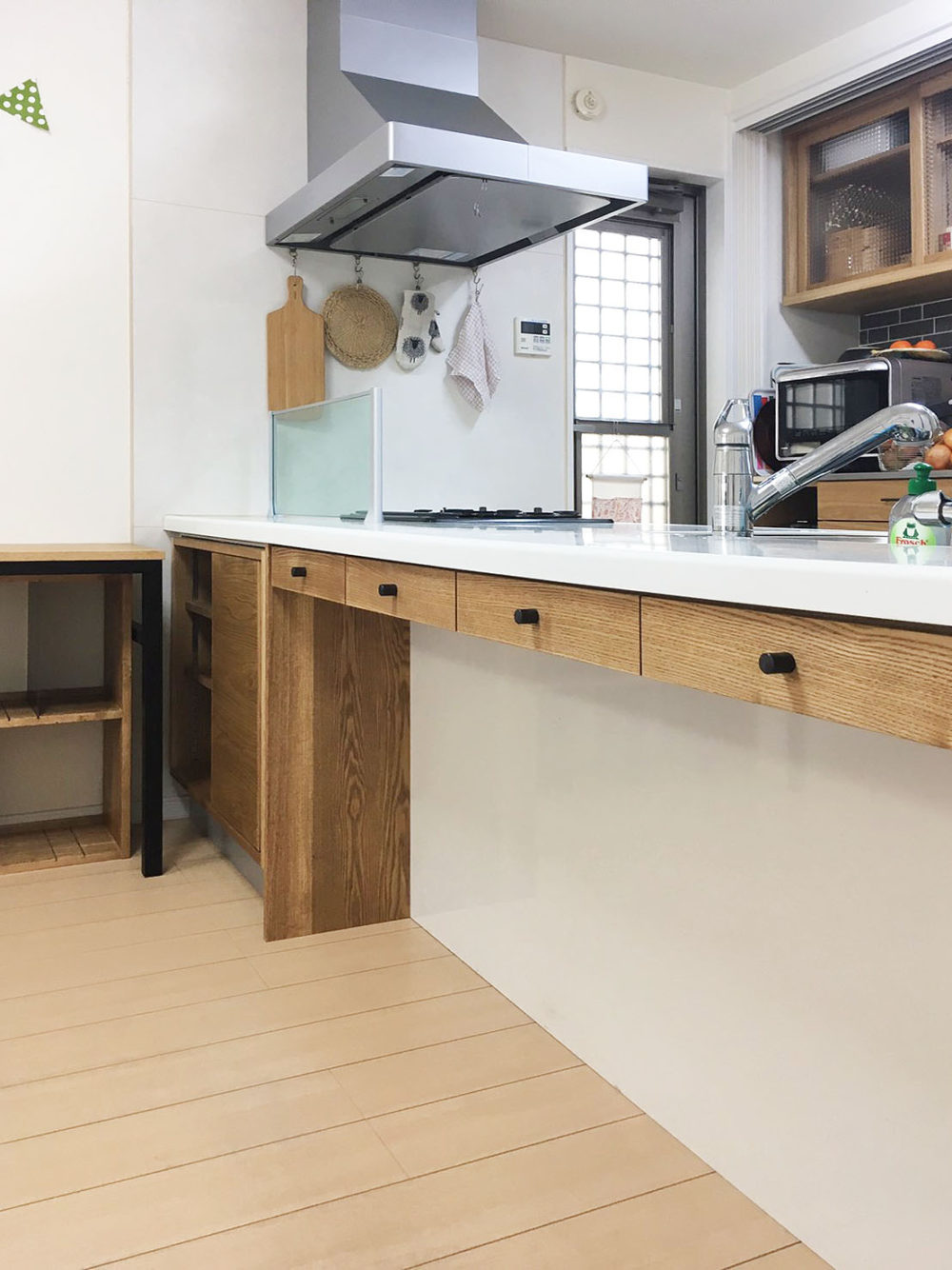 リメイク・カウンター収納、デスク