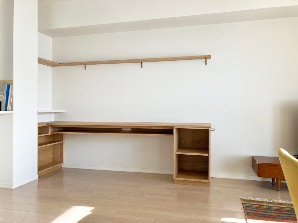 オーダー家具・クリのデスク・飾り棚／関西・大阪