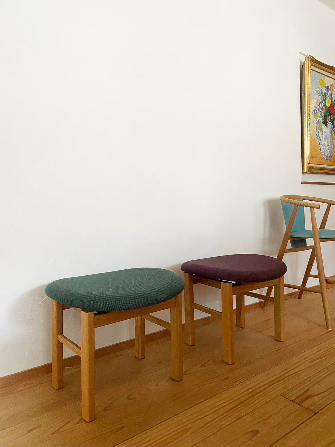 オーダー家具・タモのスツール／東海・岐阜