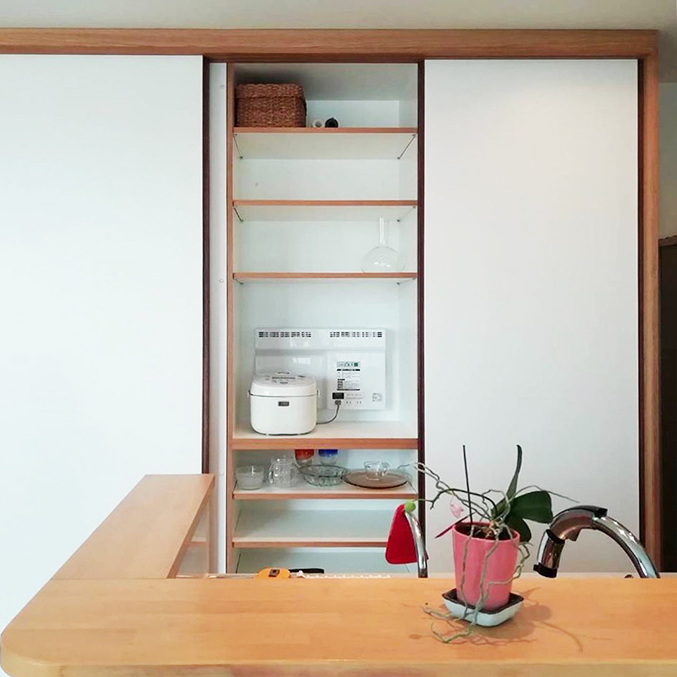 キッチン背面のリフォーム工事