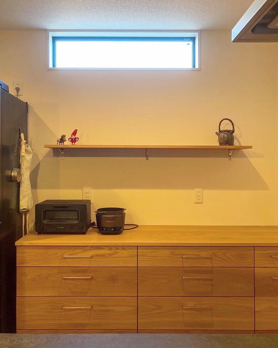 オーダー家具・オークのカップボード・食器棚／関西・大阪