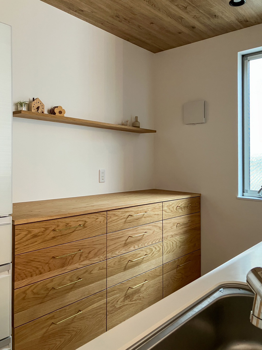 オーダー家具・オークのカップボード／関西・兵庫