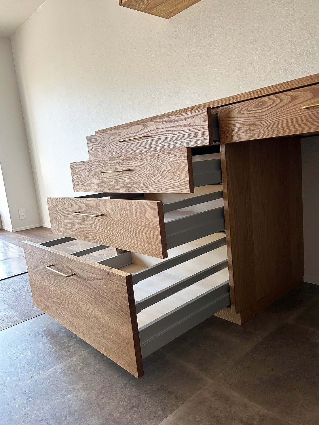 オーダー家具・オークのカップボード／関西・大阪