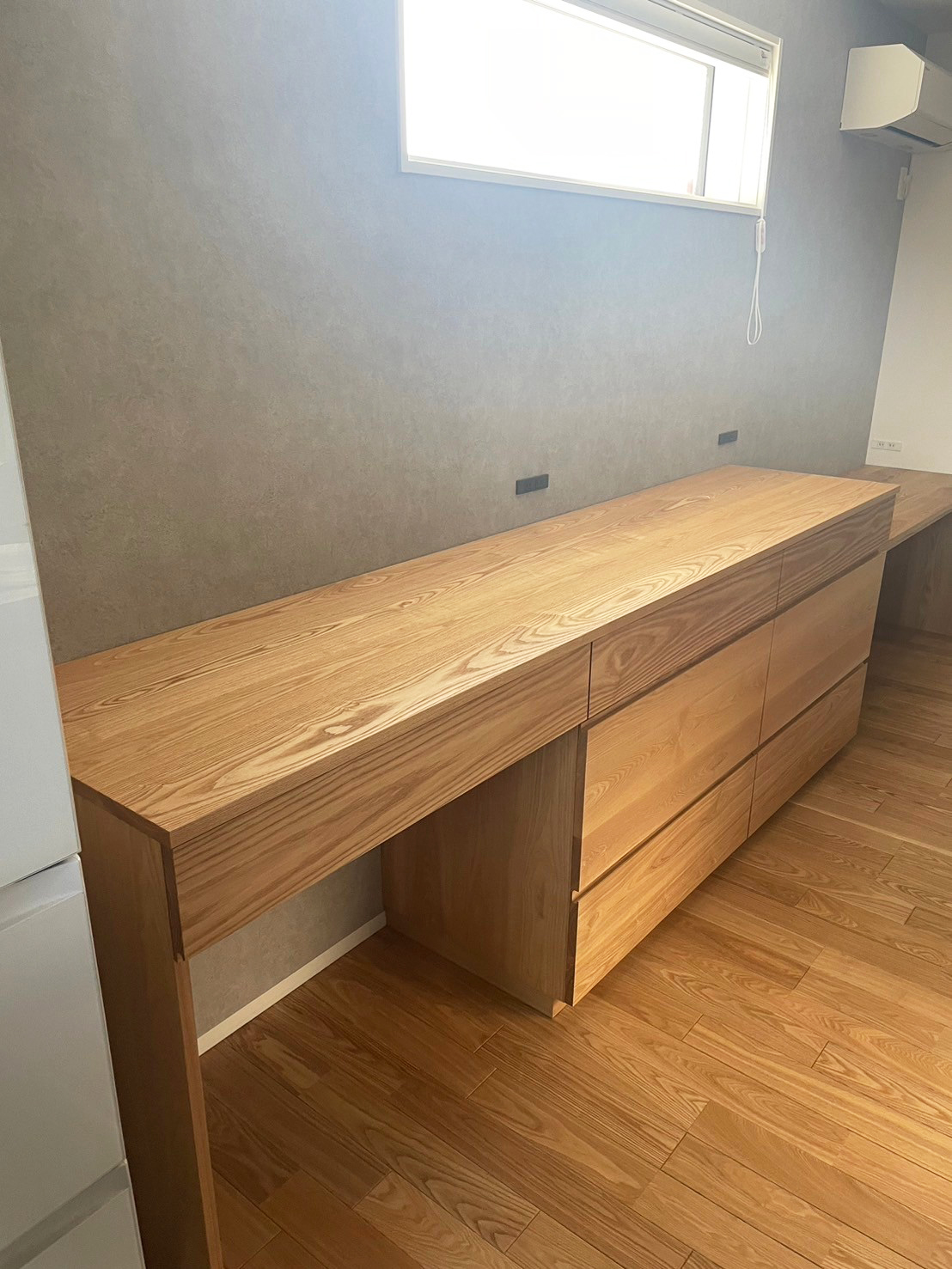 オーダー家具・タモのカップボード&デスク／関東・静岡