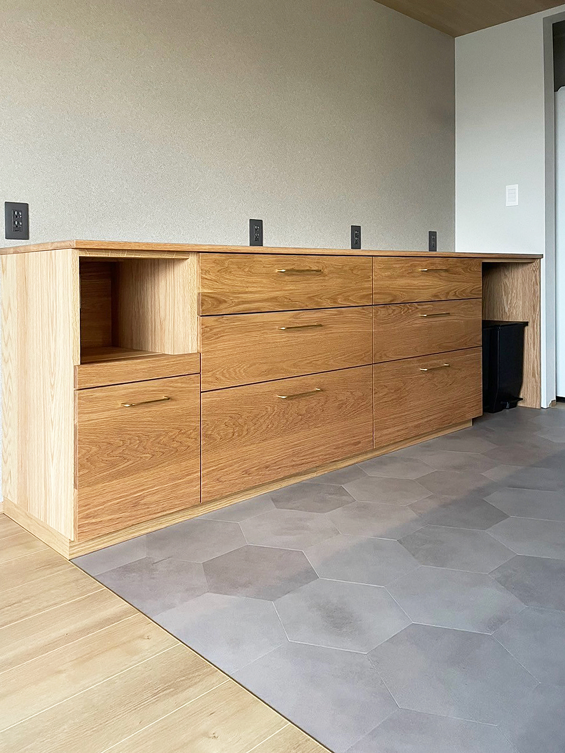 オーダー家具・オークのカップボード／関東・千葉