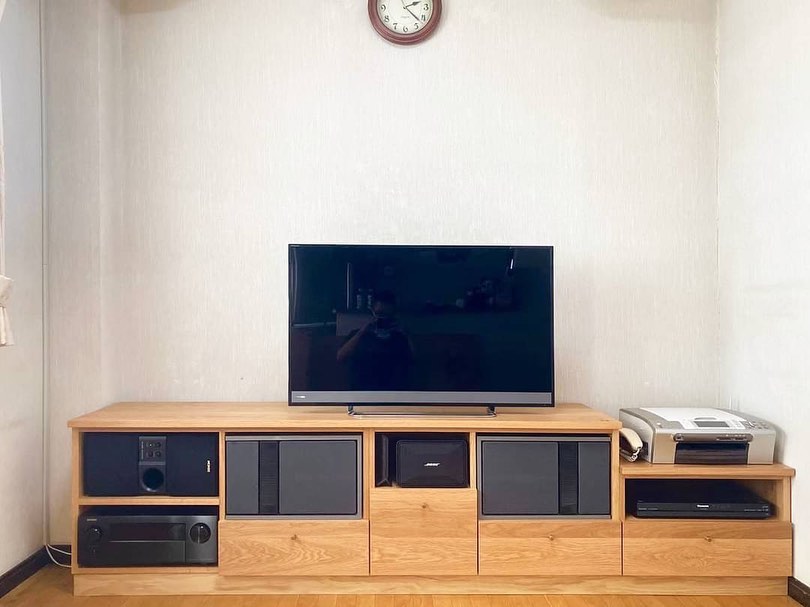 オーダー家具・オークのテレビボード／関西・大阪