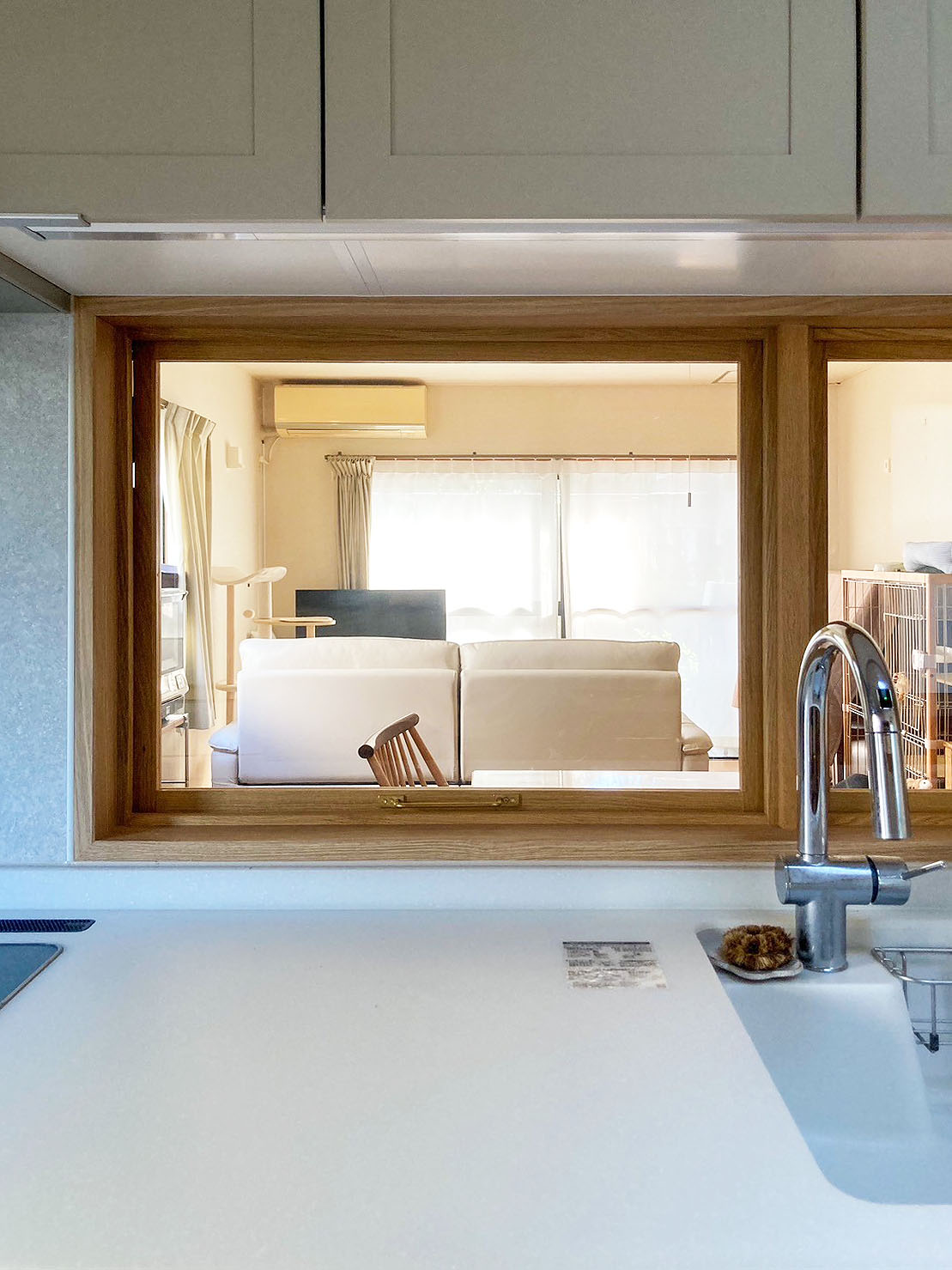 オークの建具・室内窓／関西・京都