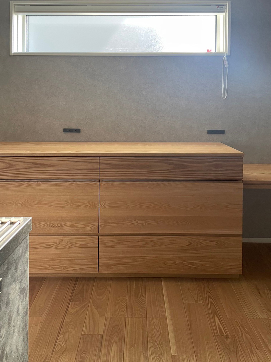 オーダー家具・タモのカップボード&デスク／関東・静岡