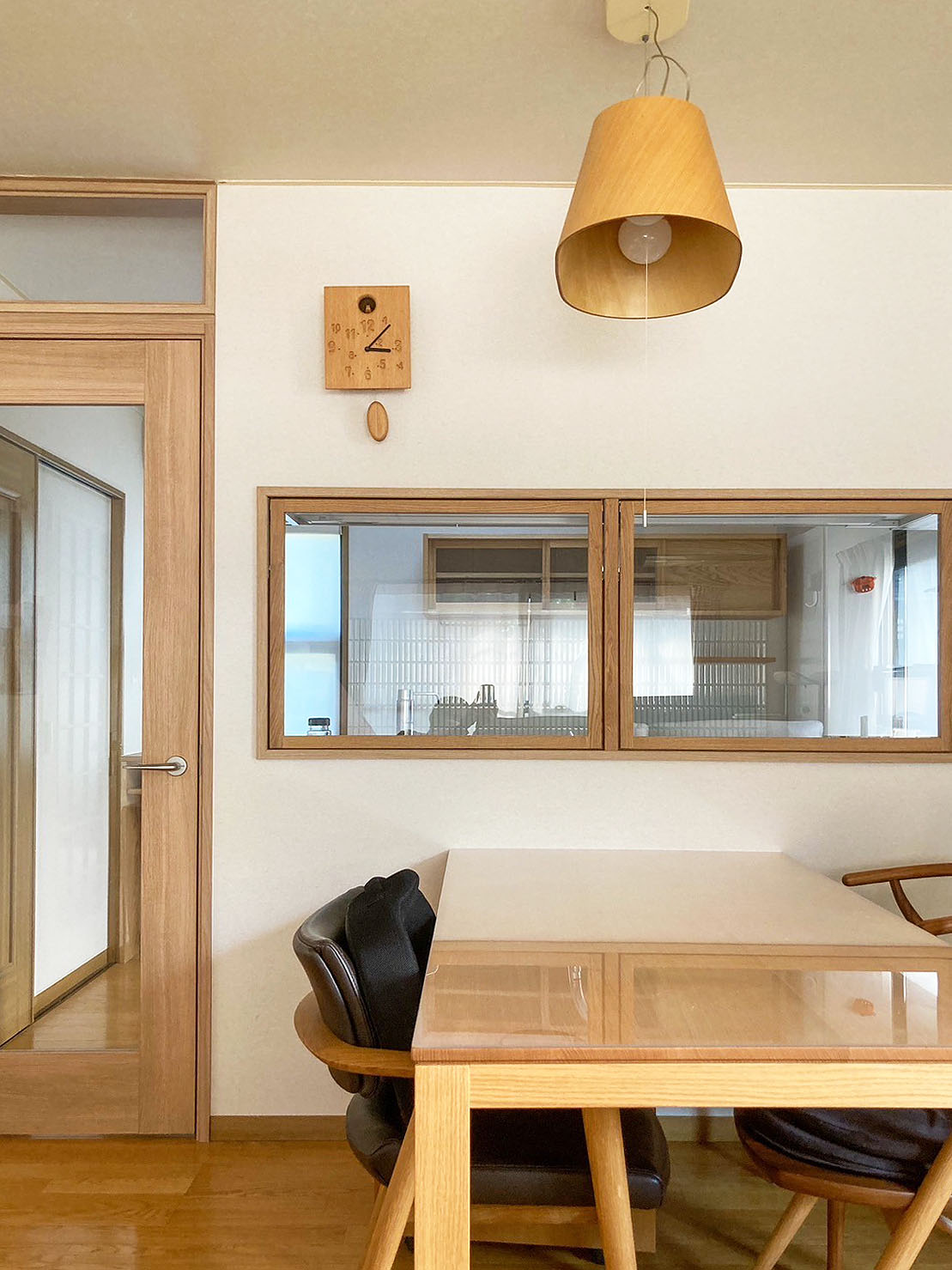 オークの建具・室内窓／関西・京都