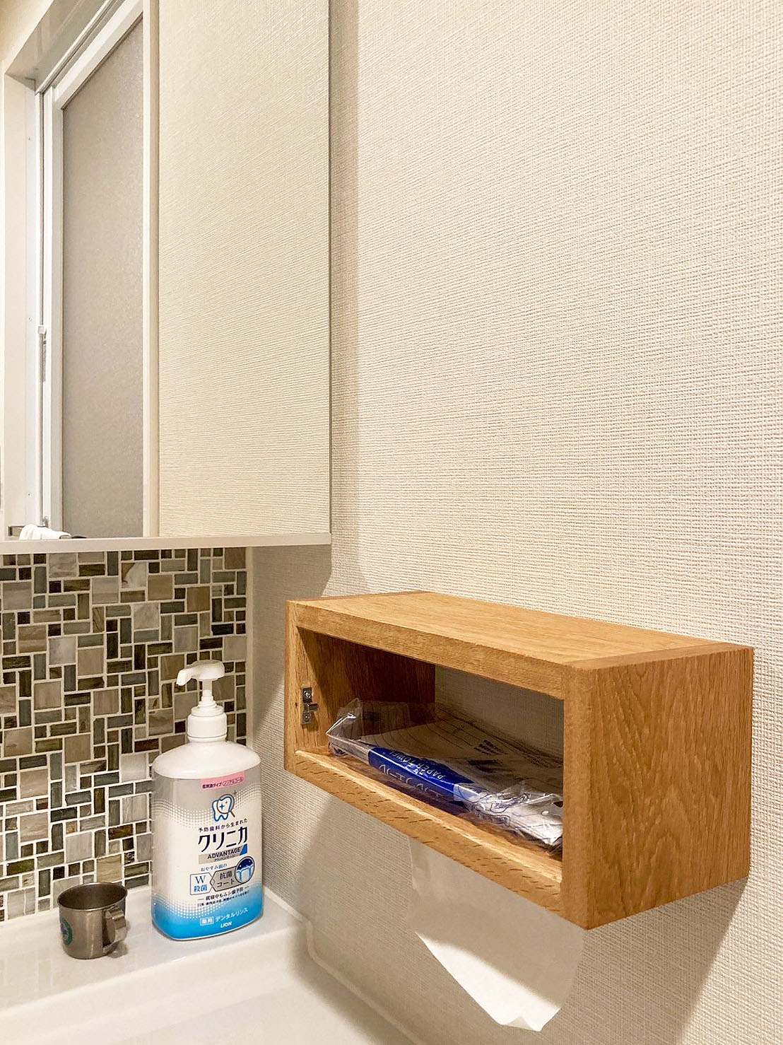 オーダー家具・オークのティッシュケース／関西・兵庫