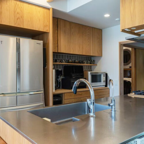 オーダー家具・オークのカップボード・冷蔵庫上収納／関西・兵庫