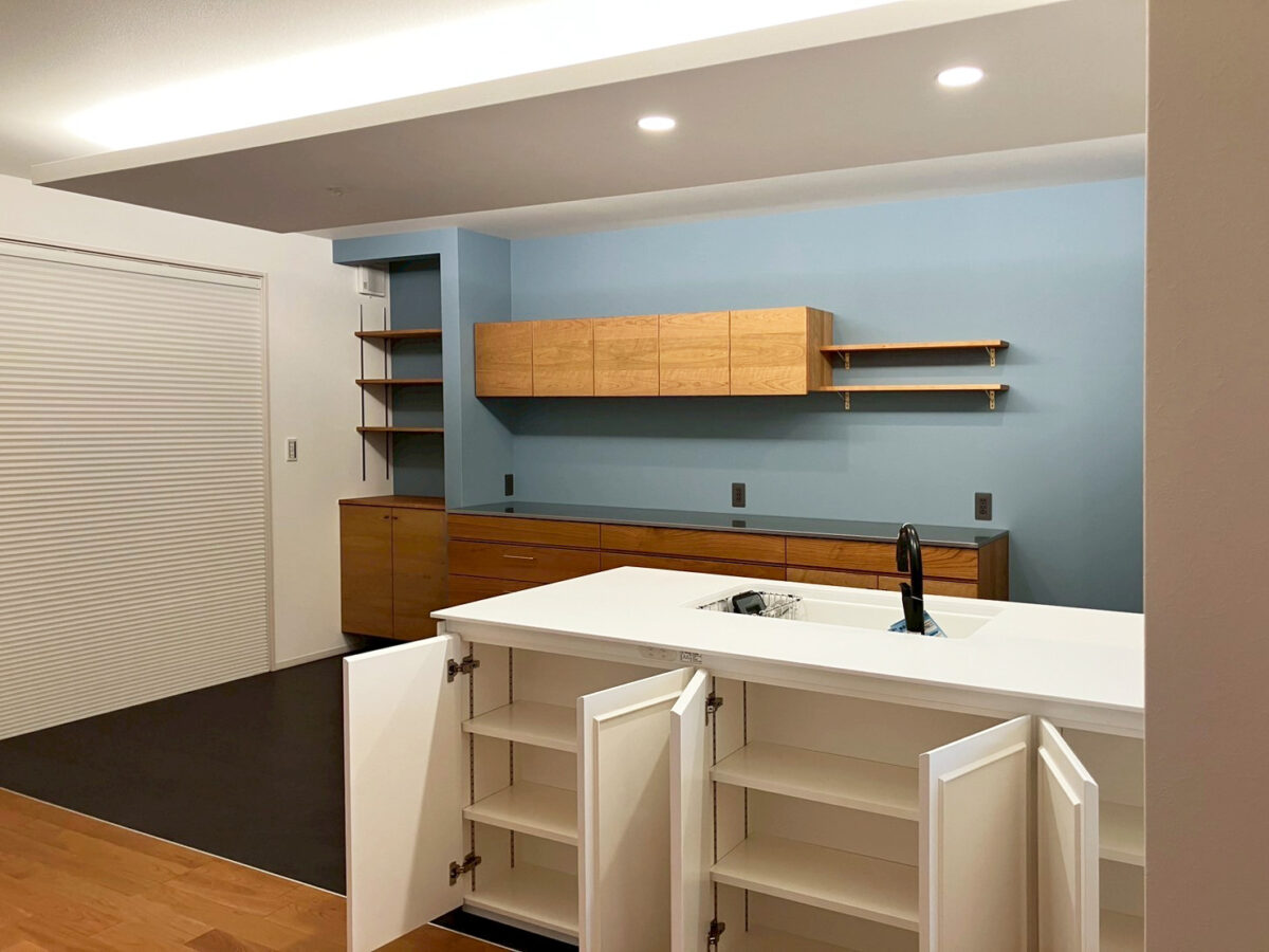 オーダー家具・キッチンカウンター下収納／関西・奈良