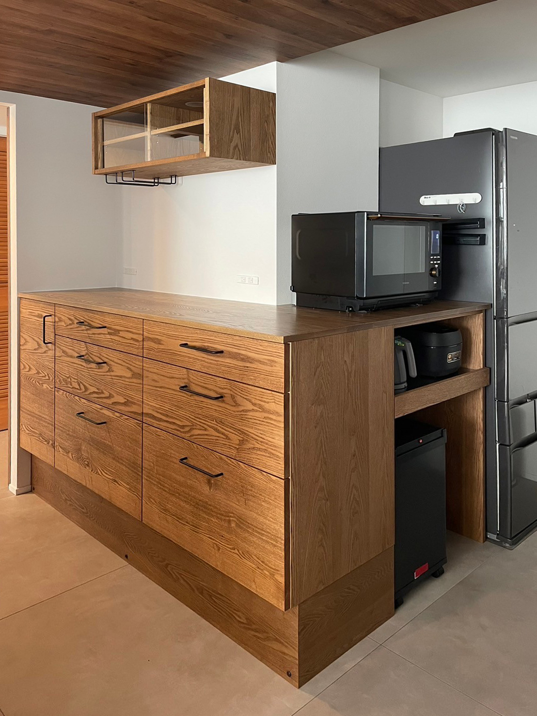 オーダー家具・タモのカップボード／関東・東京