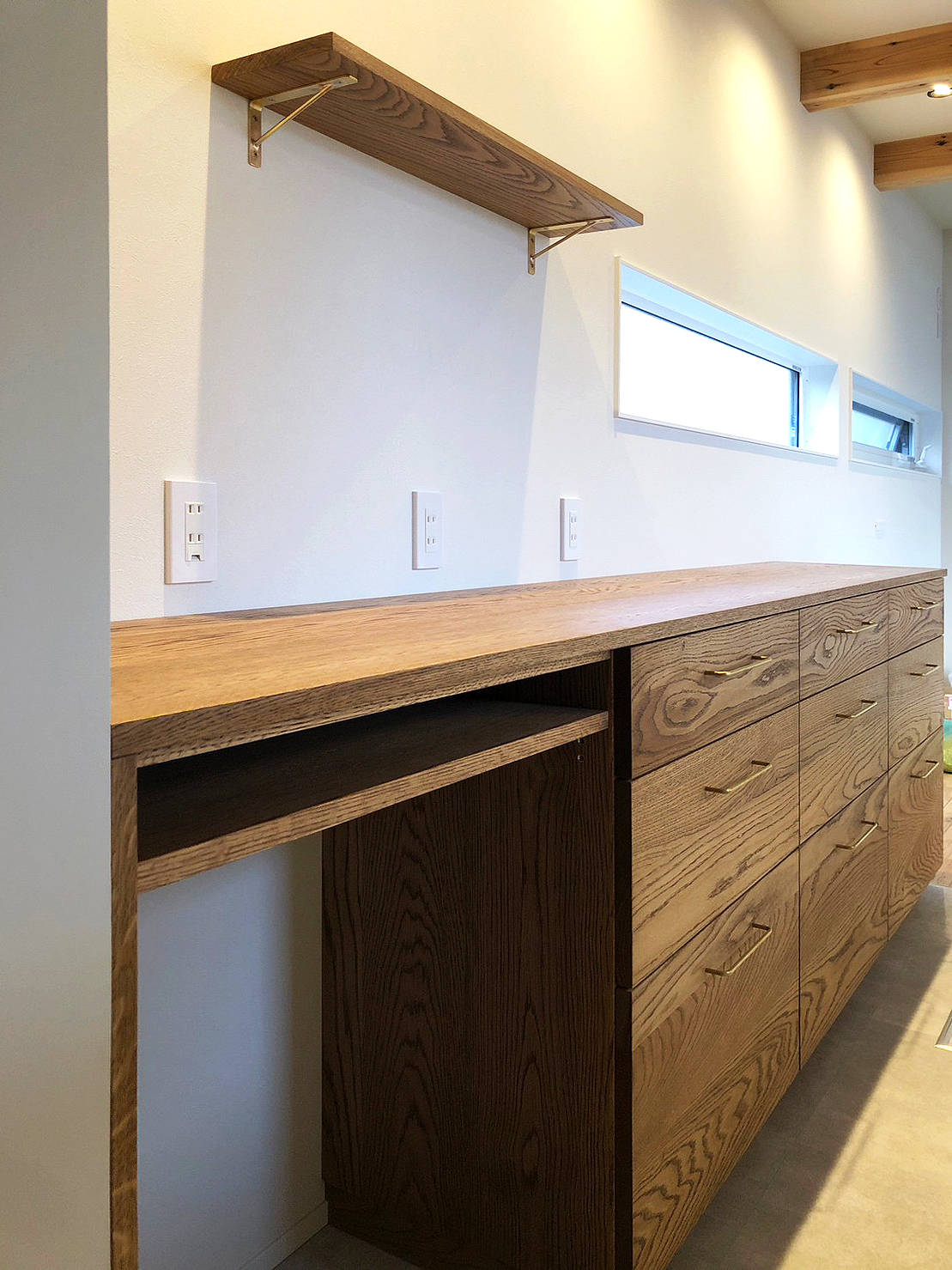 オーダー家具・オークのカップボード／関西・兵庫