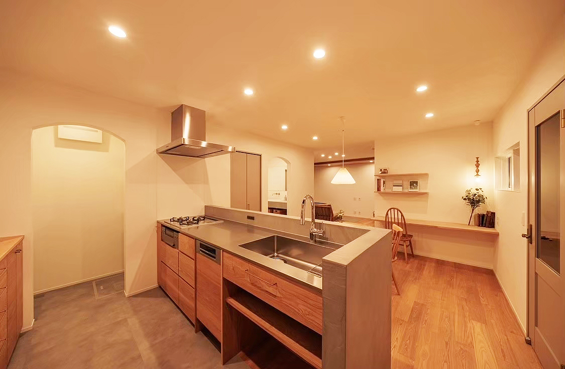 オーダー家具・タモのキッチン