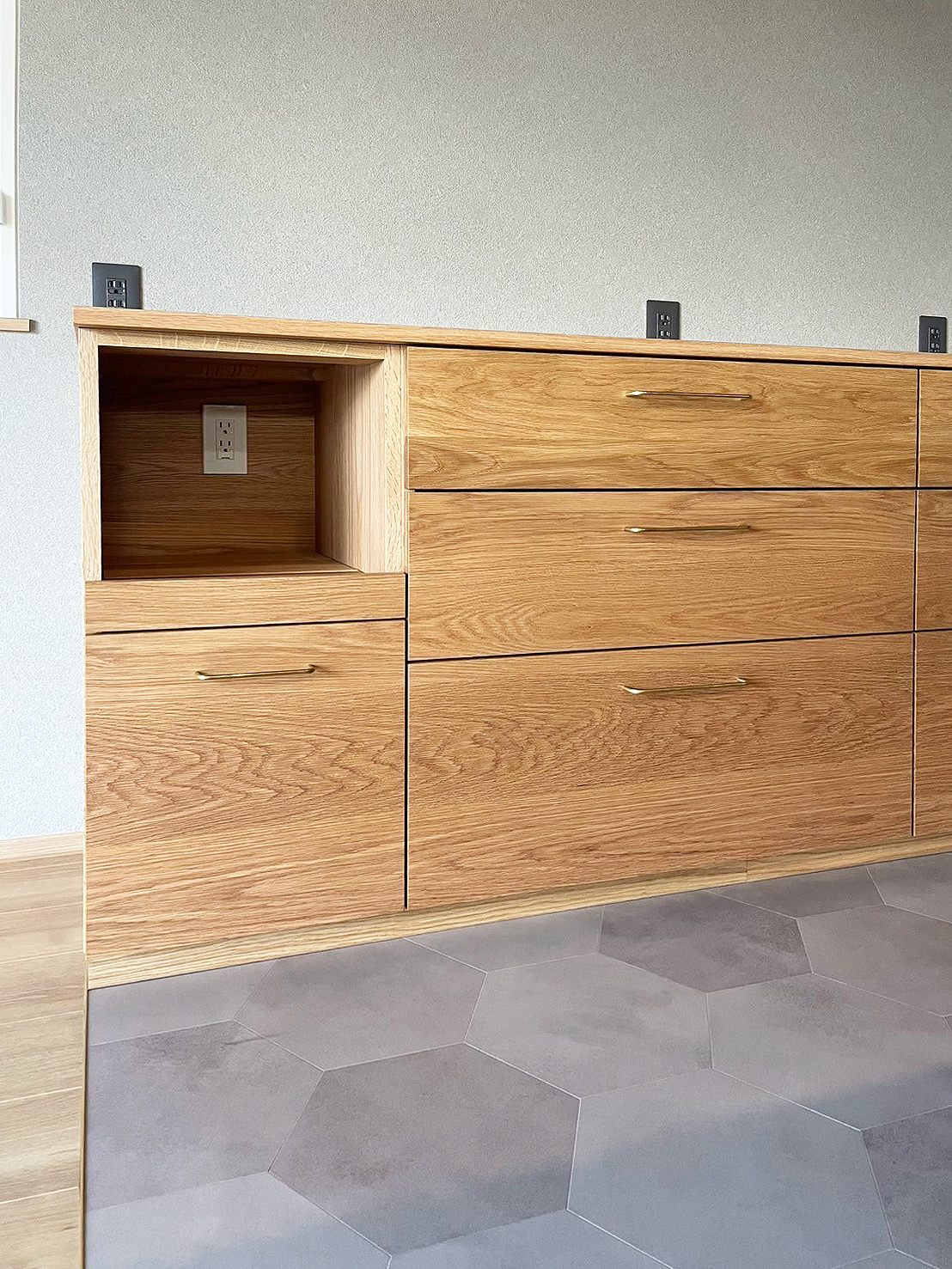 オーダー家具・オークのカップボード／関東・千葉