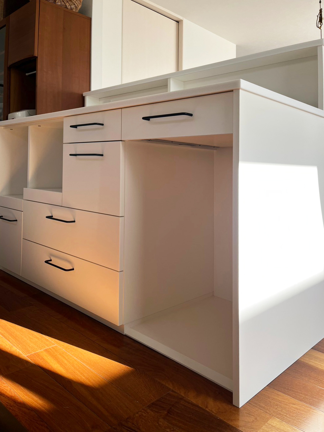 オーダー家具・メラミンのキッチン作業台/関西・大阪