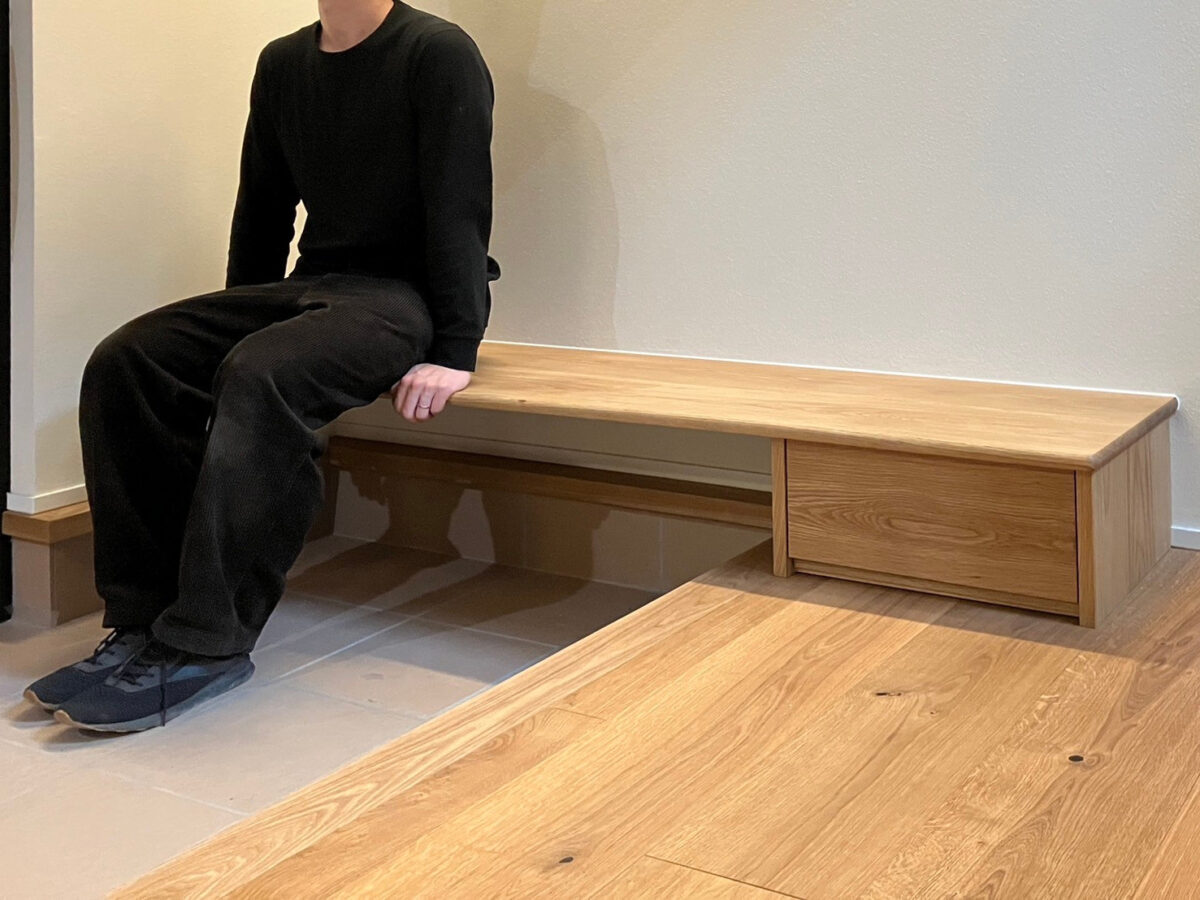 オーダー家具・玄関ベンチ収納/関西・京都