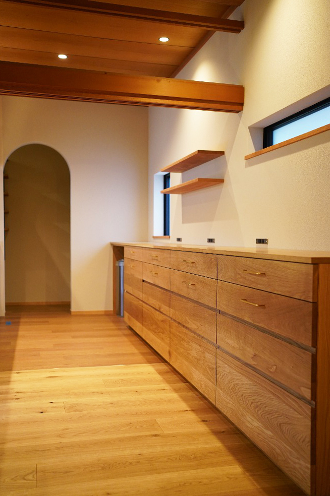 オーダー家具・オークのカップボード／関西・兵庫