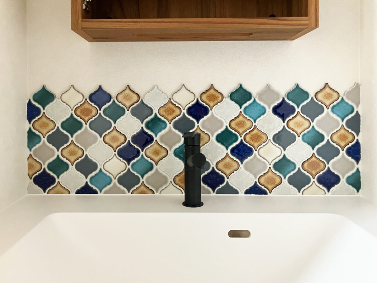 オーダー家具・洗面ミラー収納＆タイル／関西・大阪