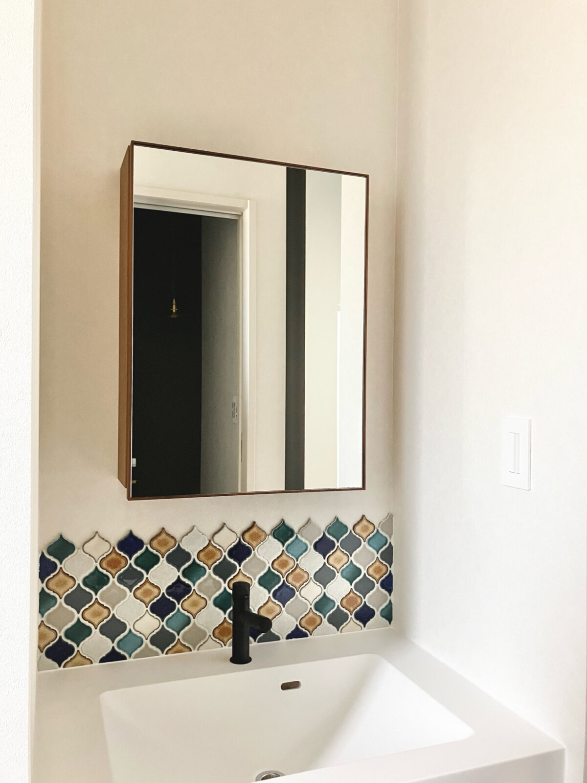 オーダー家具・洗面ミラー収納＆タイル／関西・大阪