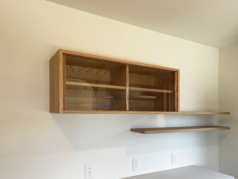 オーダー家具・オークの吊り戸棚／関東・山梨