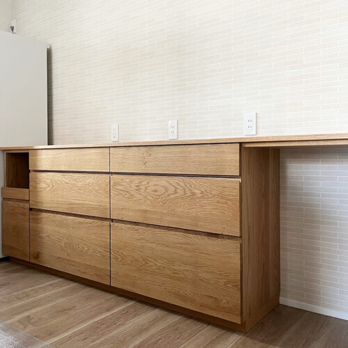 オーダー家具・オークのカップボード/関西・大阪