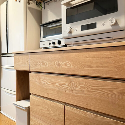 オーダー家具・タモのカップボード/関西・大阪