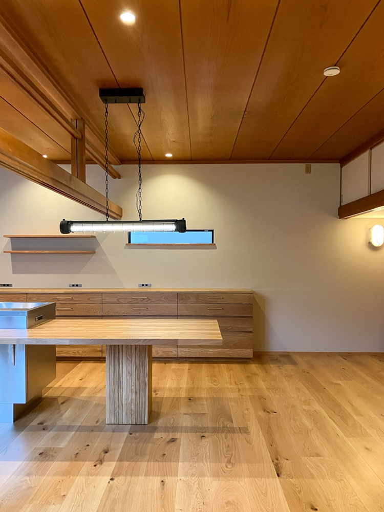 オーダー家具・オークのカップボード／関西・兵庫