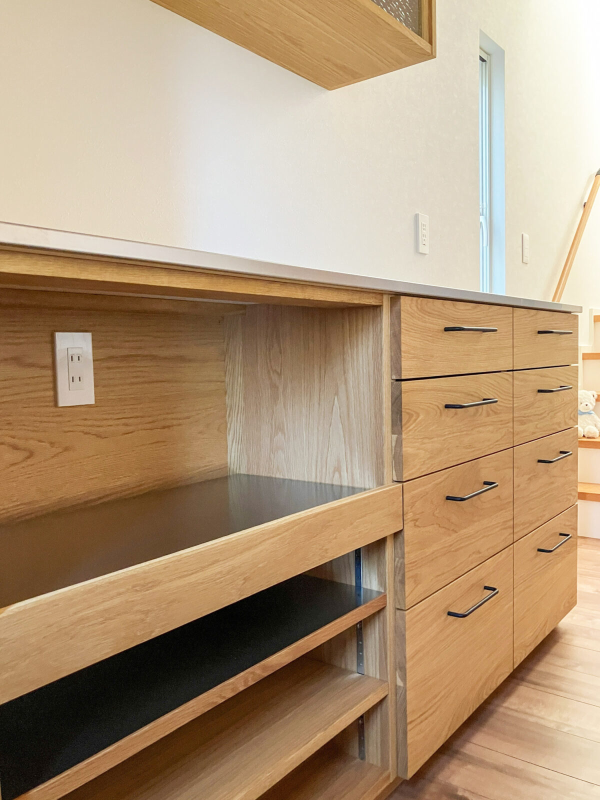 オーダー家具・オークのカップボード／関西・奈良