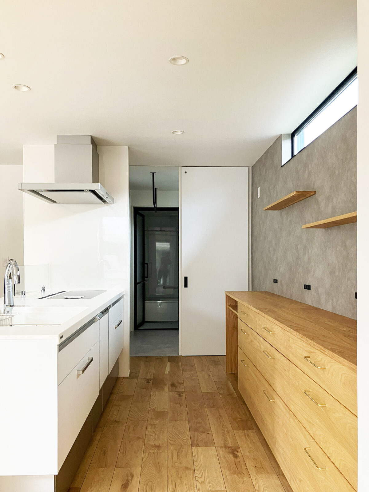 オーダー家具・オークのカップボード／関西・奈良