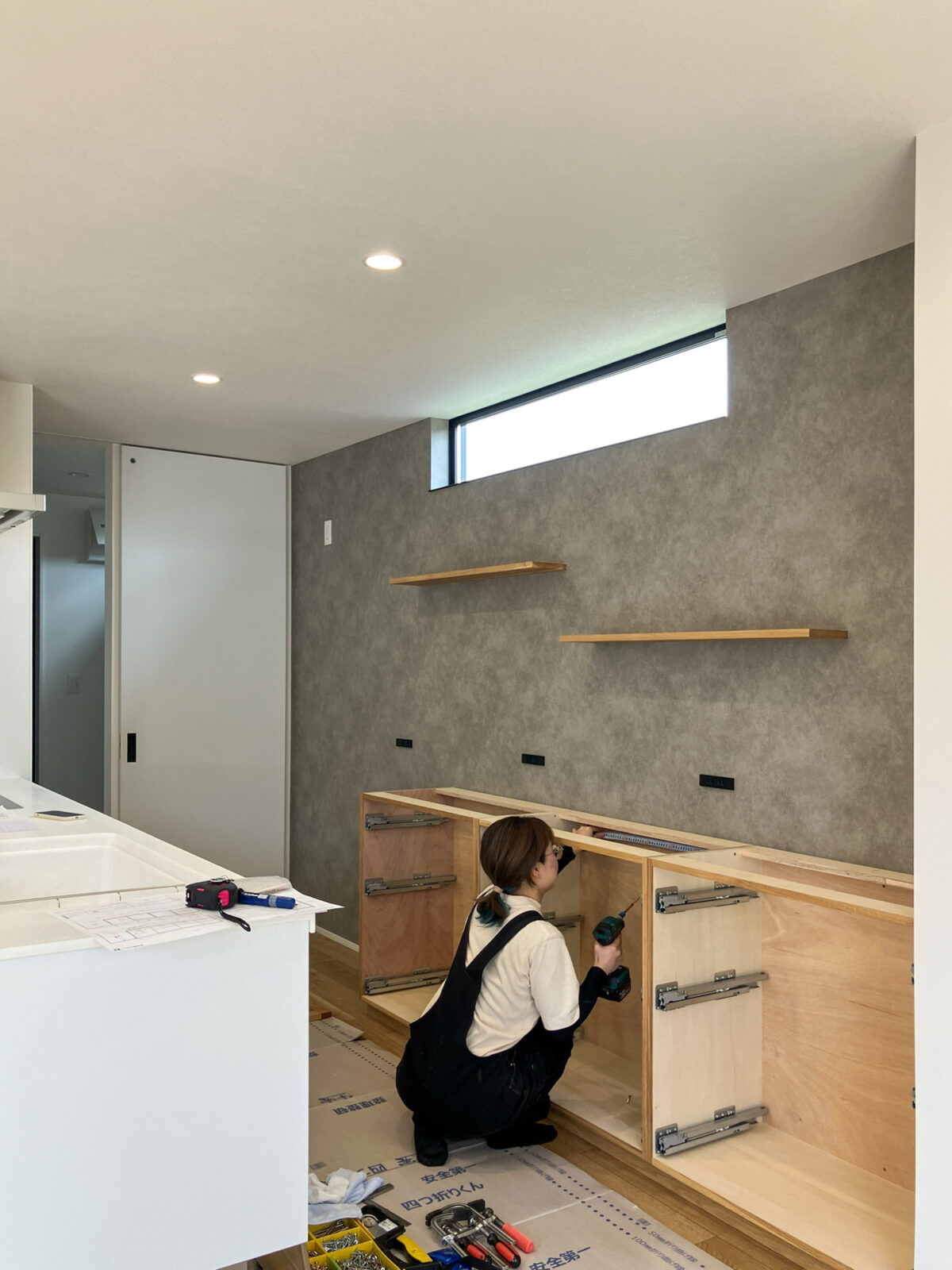 オーダー家具・オークのカップボード／関西・奈良