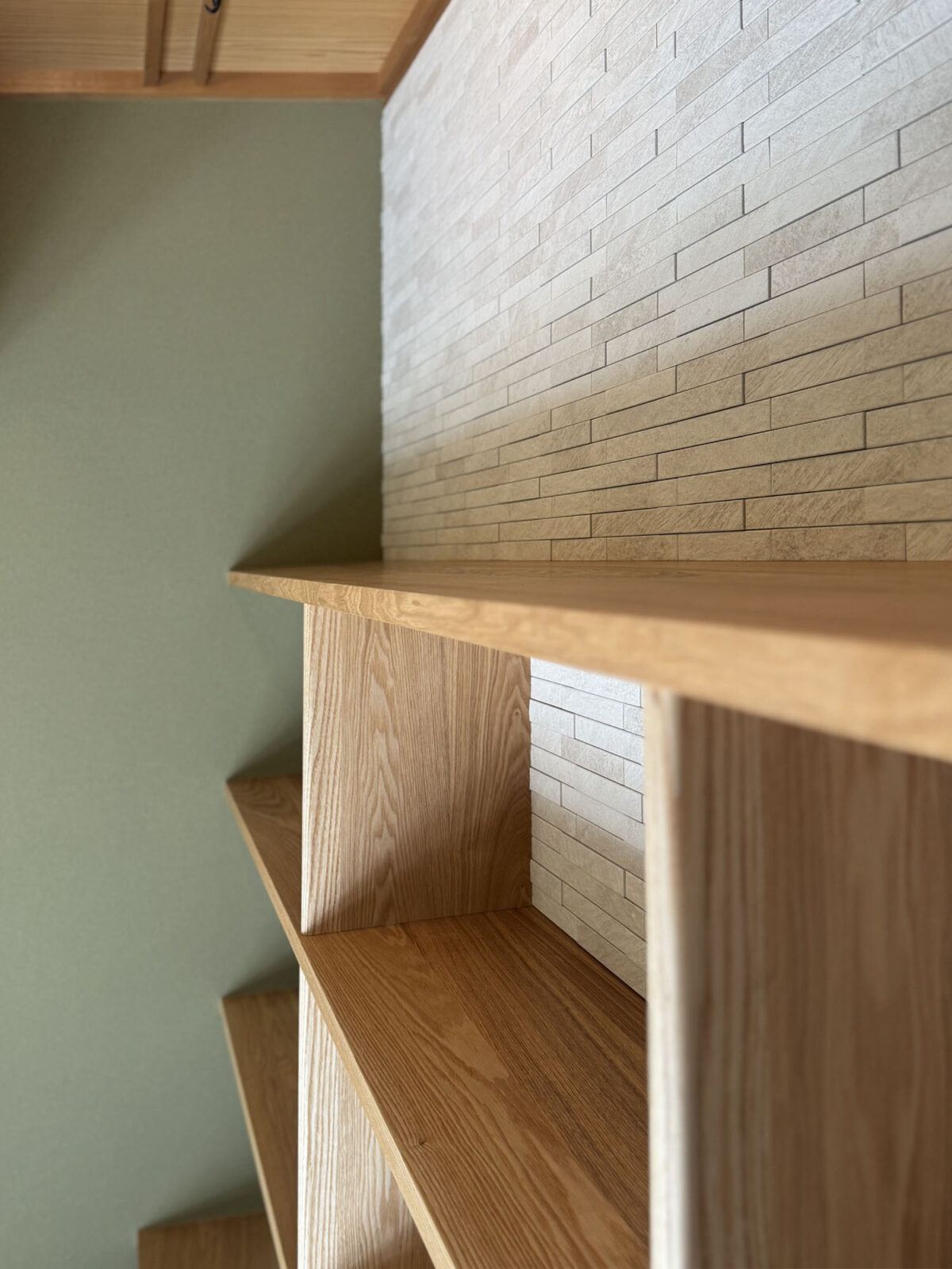 オーダー家具・タモの本棚+引き出し収納／関西・大阪