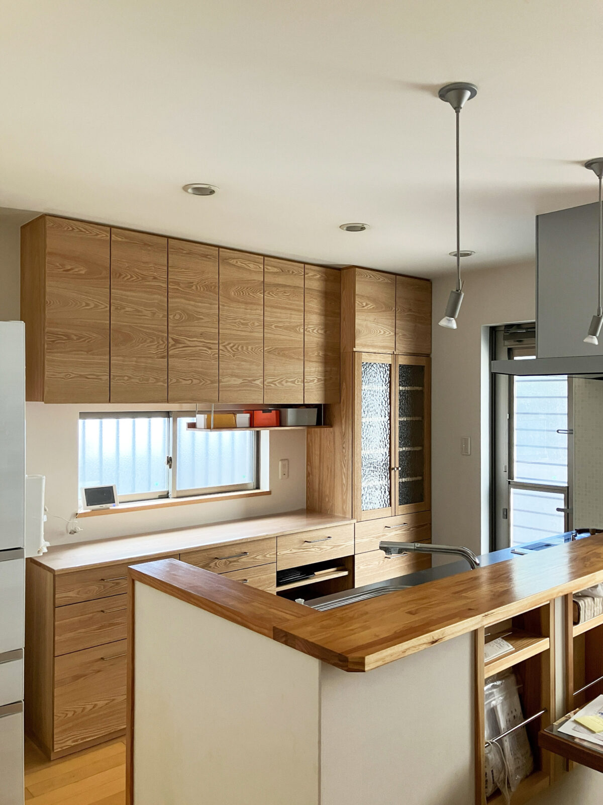 オーダー家具・タモのカップボード／関西・兵庫