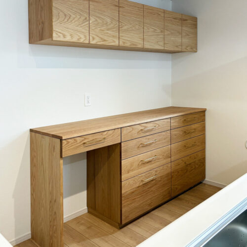 オーダー家具・オークのカップボード／関東・東京