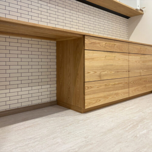 オーダー家具・タモのカップボード/中部・長野