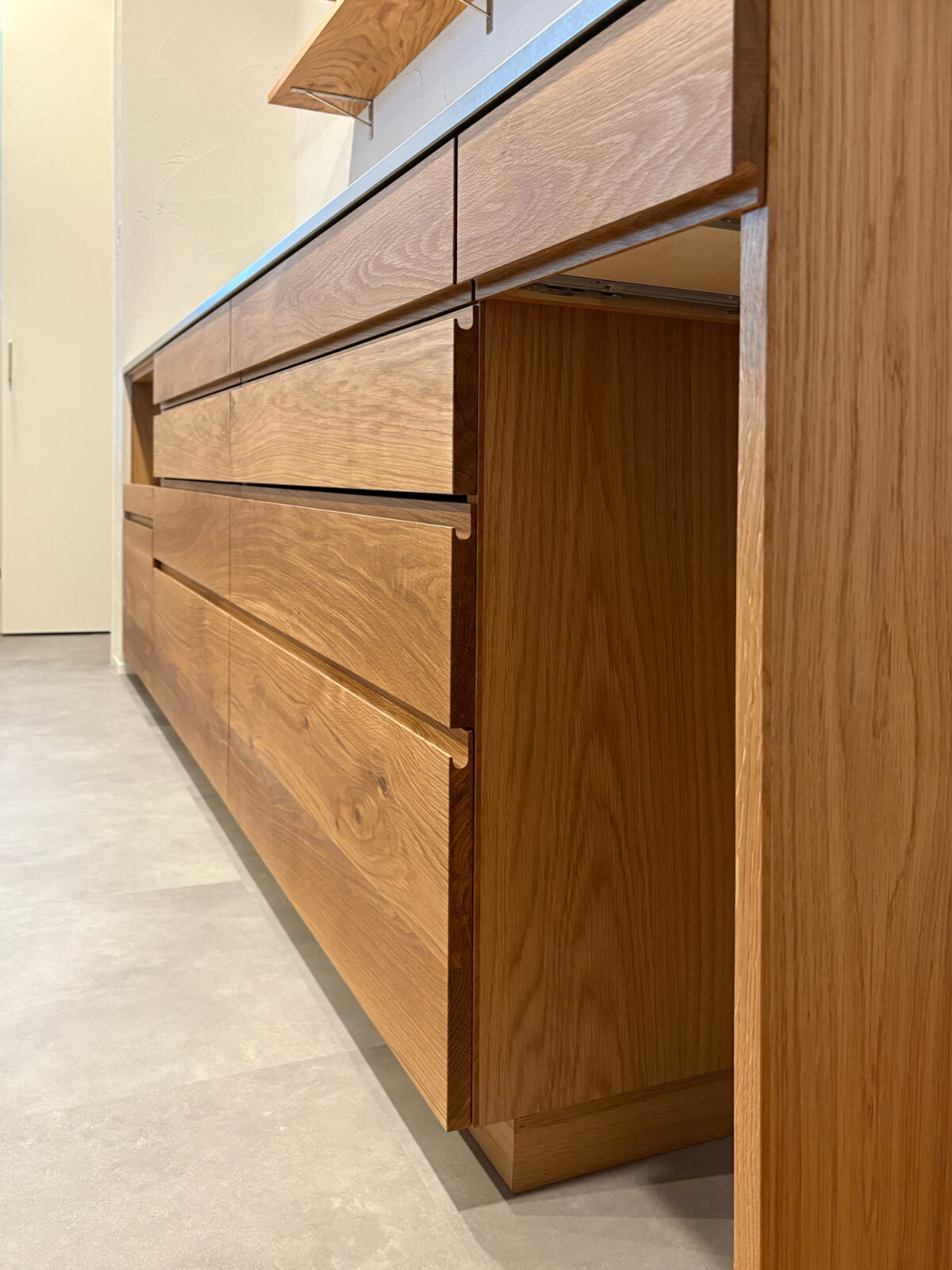 オーダー家具・タモのカップボード