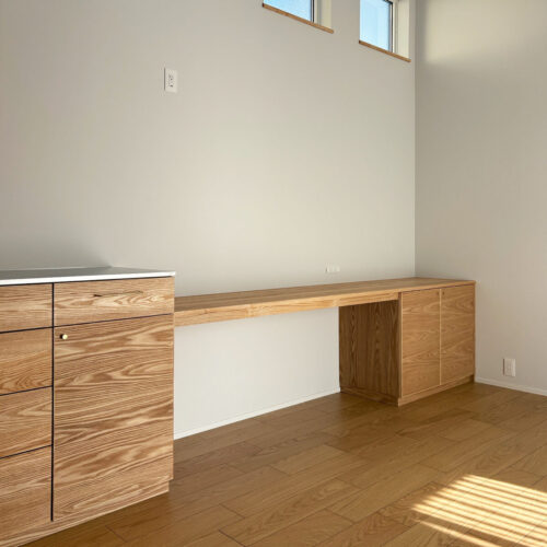 オーダー家具・タモのデスク／東海・愛知