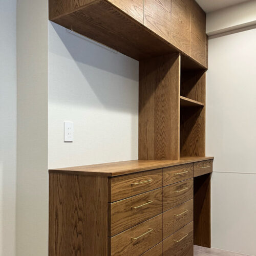 オーダー家具・オークのカップボード／関西・兵庫