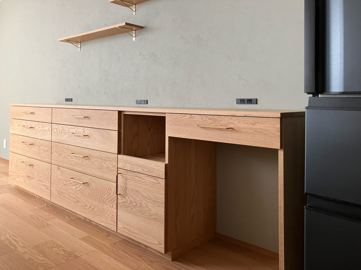 オーダー家具・オークのカップボード/関西・大阪