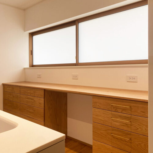 オーダー家具・オークのカップボード/中国地方・山口