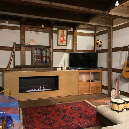 オーダー家具・バイオエタノール暖炉&収納棚/関西・大阪