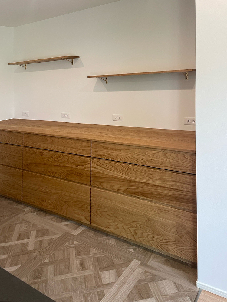 オーダー家具・オークのカップボード/関東・群馬