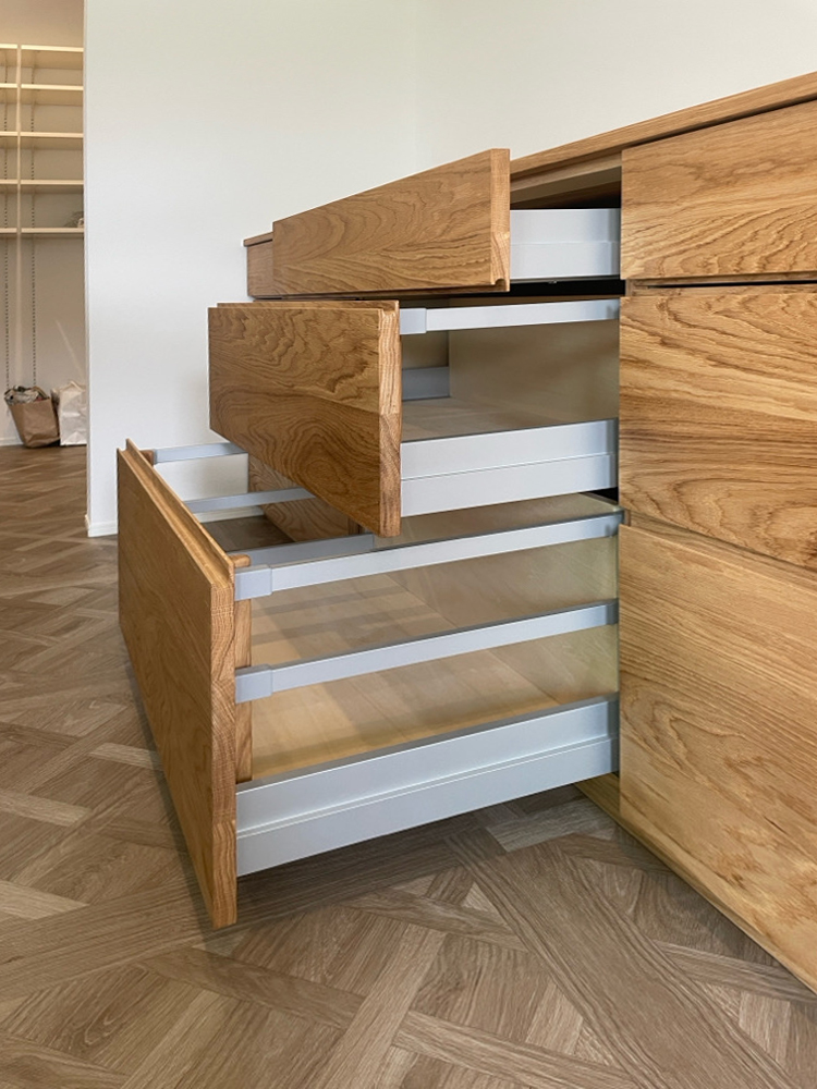 オーダー家具・オークのカップボード/関東・群馬