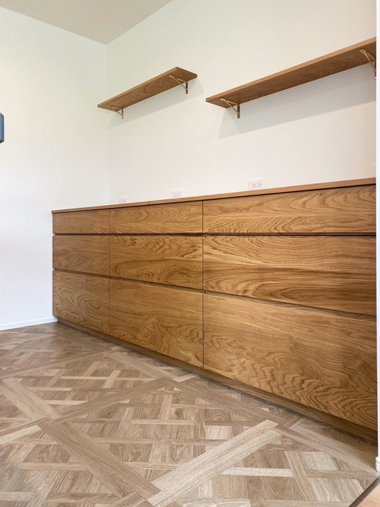 オーダー家具・オークのカップボード/関東・群馬