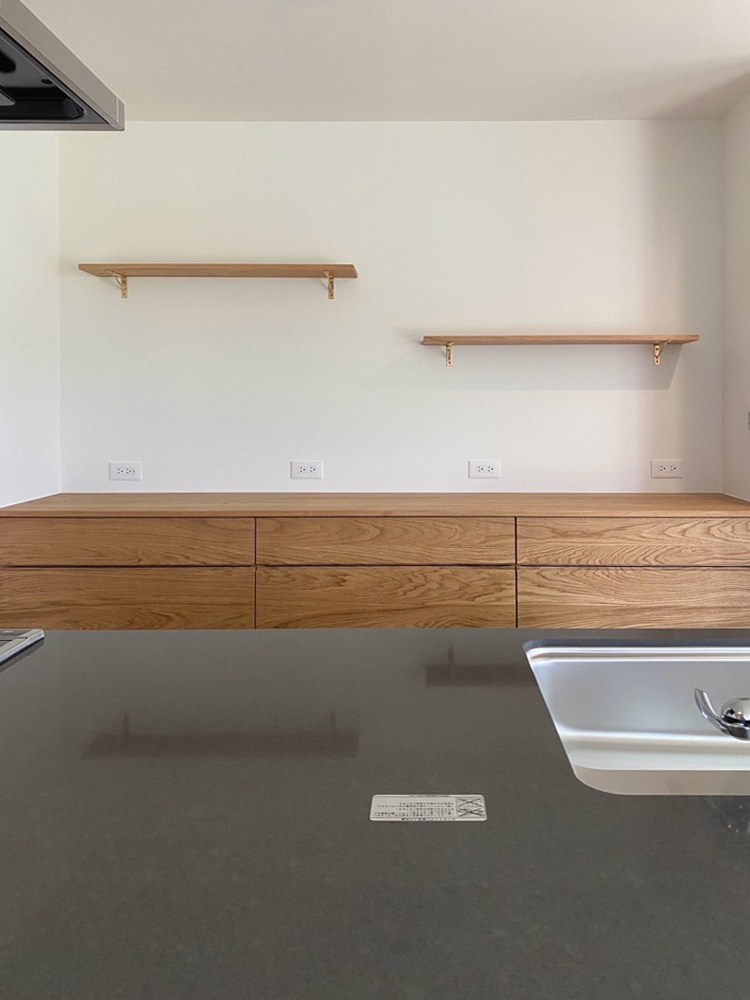 オーダー家具・オークのカップボード/関東・群馬