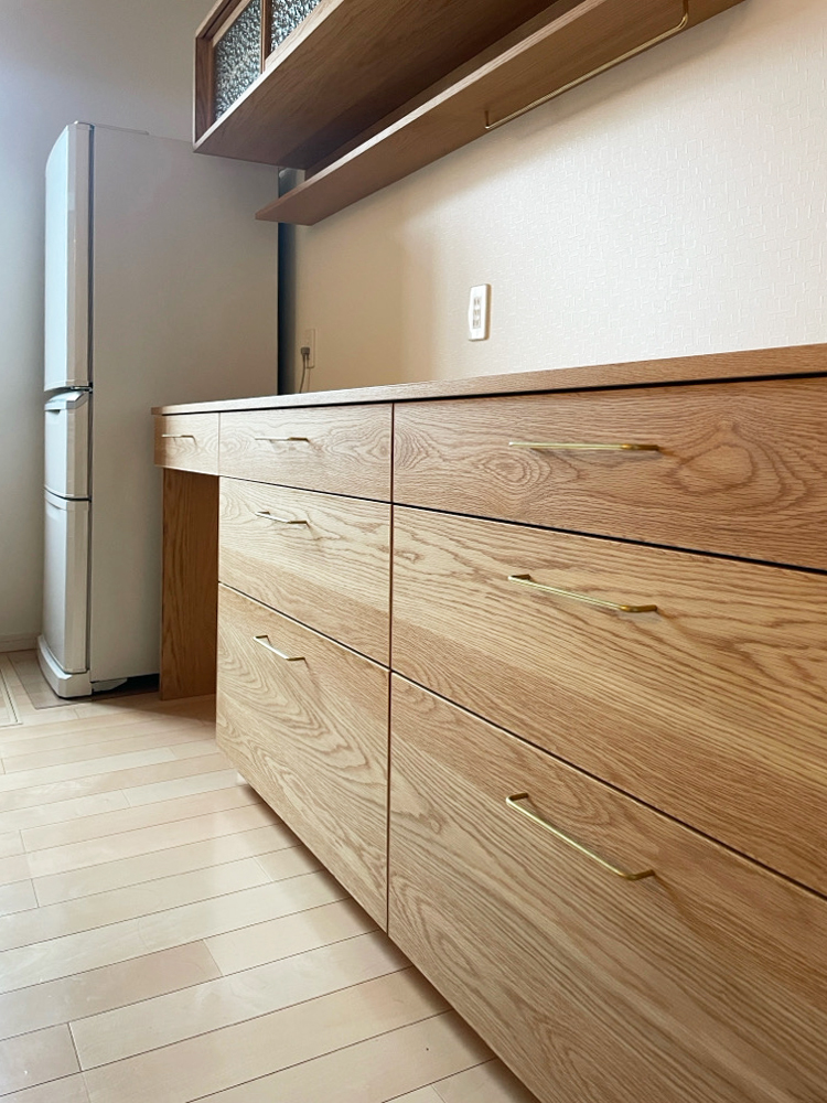 オーダー家具・オークのカップボード／関東・埼玉