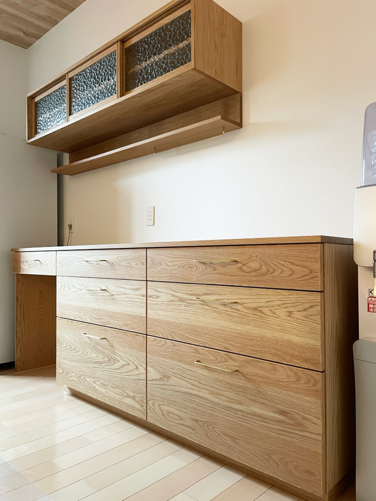 オーダー家具・オークのカップボード／関東・埼玉